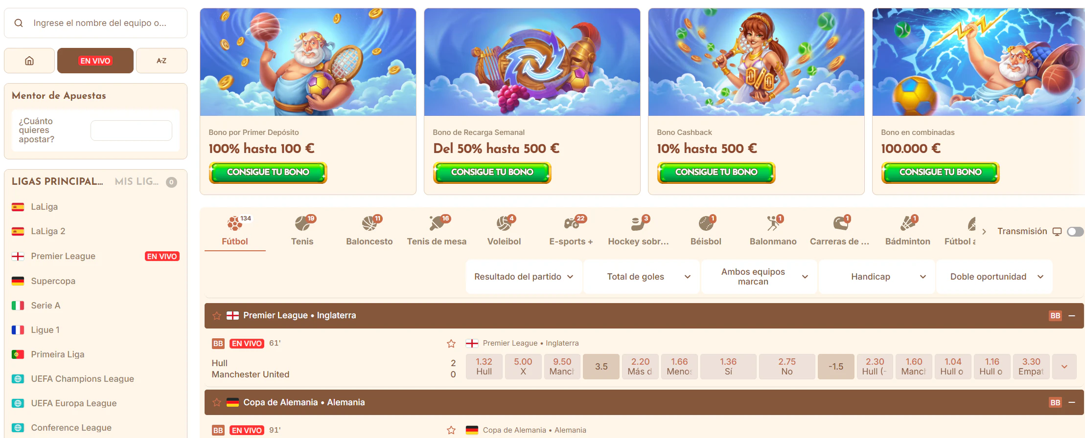 Bethall Casino apuestas deportivas y eSports